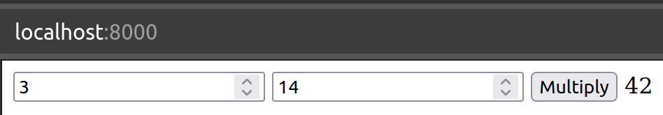 Result of the web application