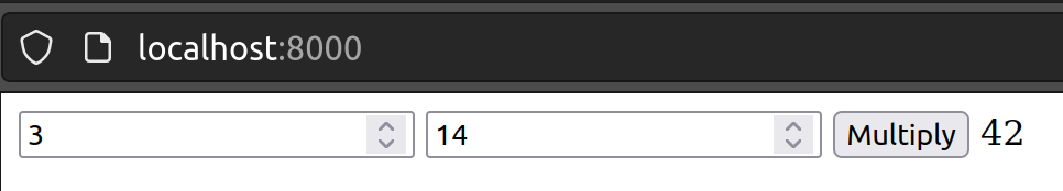 Resultat der Webanwendung