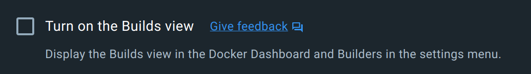 Disable Builds View