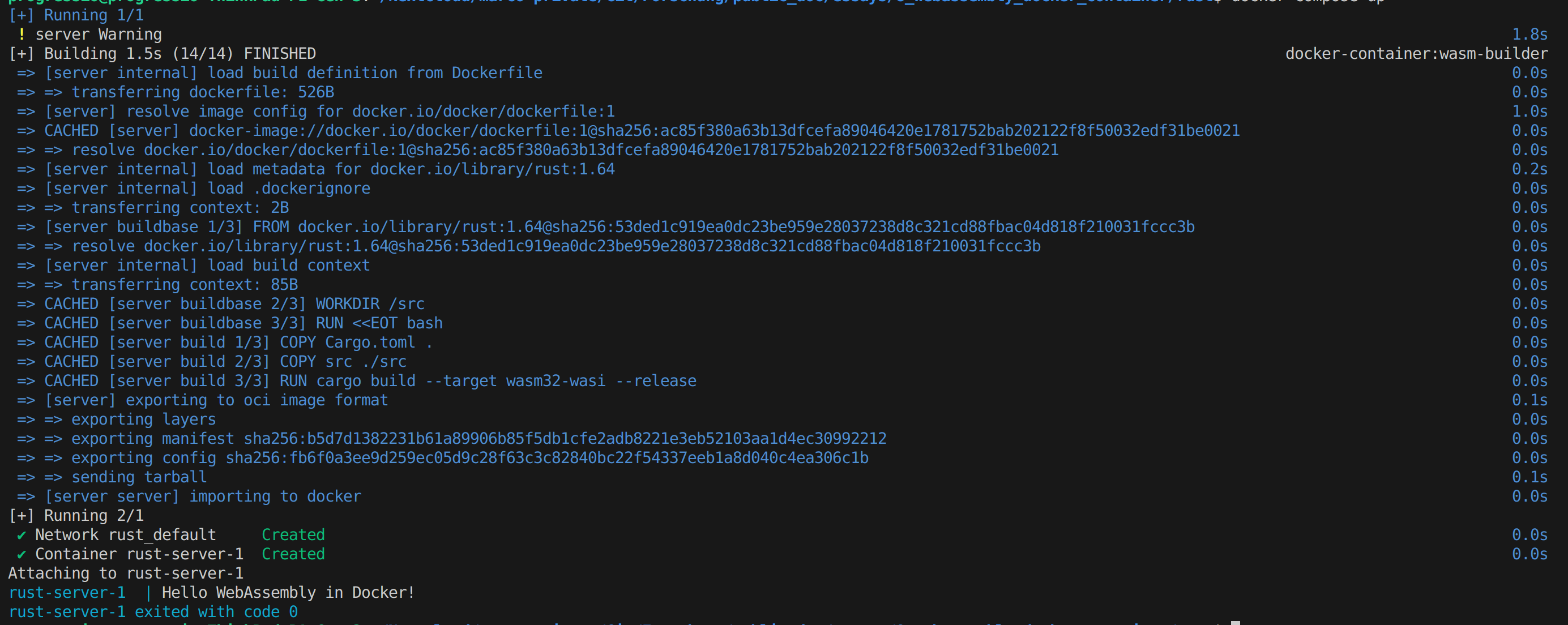WebAssembly with Docker Compose